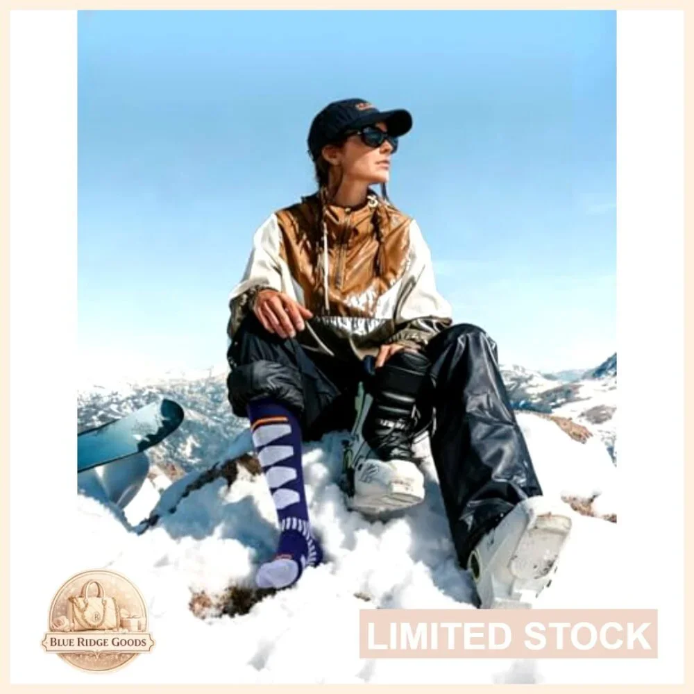 Merino Wool Ski Socks Warm Thermal Padded Cushioned Knee High Winter